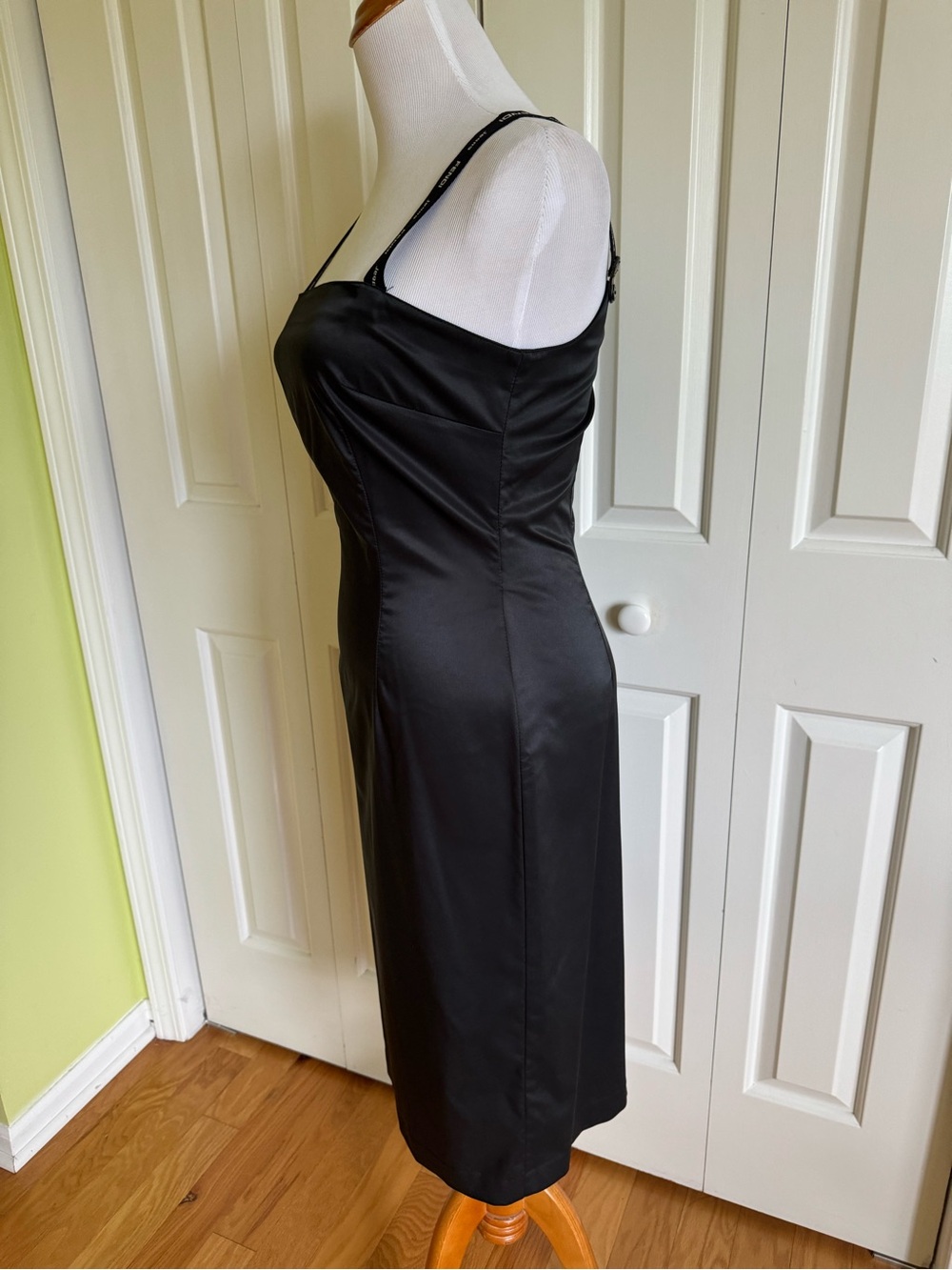 FENDI Jeans Black Bodycon Cocktail Dress 8 EUC - Picture 3 of 7